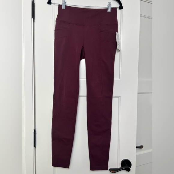 Athleta Burgundy Metro High-Waisted Leggings (Small) - Picture 3 of 4